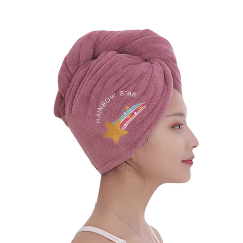 Hair Wrap Soft & Fleece Bath Towel - Light Magenta