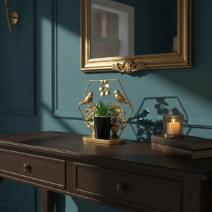 Golden Songbird And Berry Succulent Plant Frame Pot