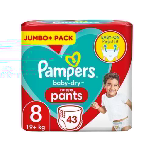 Pampers Jumbo Pack (Pant System) Size- 8 (19+kg) 43pcs•