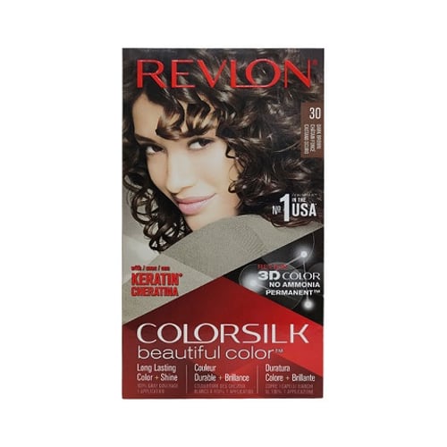 Revlon ColorSilk Beautiful 3D Hair Color - 30 Dark Brown  •