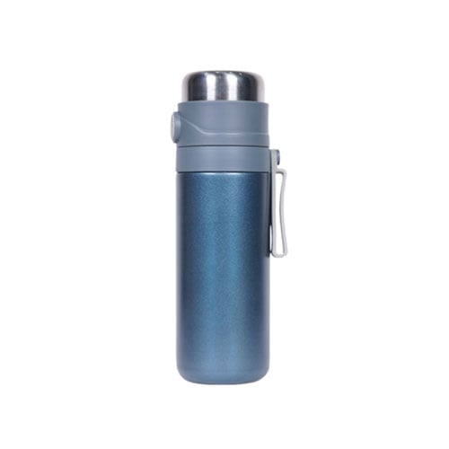 Vaccum Flask with Stainless Steel Cup 500ml - Blue •