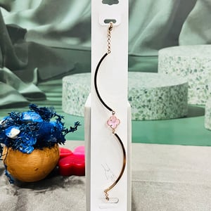 Simple Micro Paved Zircon Thin Bracelet - Rose Gold (Q1)