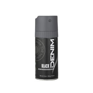 Denim 24h Deodorant Body Spray 100g - Black  •