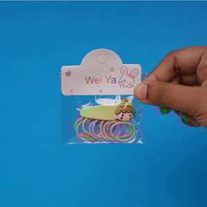 Girls Mini Hair Clip & Band Set - Light Green