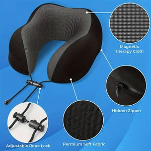 Adjustable Ultra Soft & Comfort Travel Pillow - Black