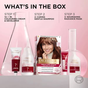 L'Oreal Paris Excellence Creme Haircolour - 5.5 Natural Mahogany Brown•