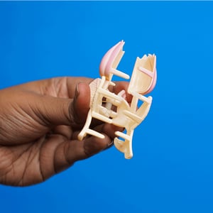 Tulip Flower Hair Clip - Pink & Peach