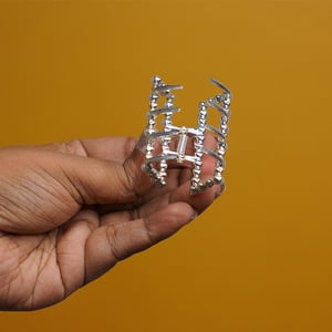 Rectangle Shape Rhinestone Metal Hair Clip - Cristal