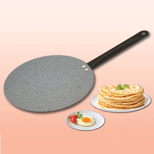 Non Sticky Ruti Tawa SS Black Handle - 28cm •