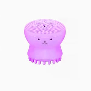 Kiss Lovely Octopus Shape Silicon Face Cleansing Scrubber - Light Magenta