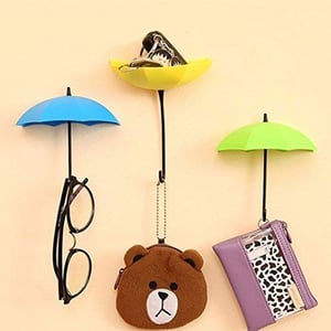 Umbrella key Hanger - Sky Blue Bright Green Purple