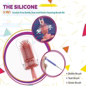 3 In 1 Bottle Cleaner Portable Brush - Pistachio