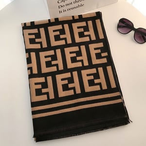 Trendy Korean Style Cashmere Shawl - Fendi Pattern