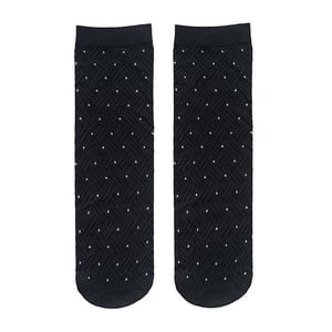 Polka Dot Patterns Socks - Black