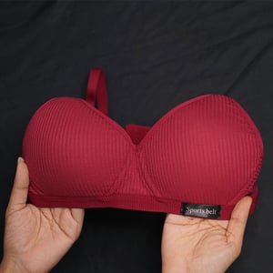 Soft Padded Bra For Women - 34 Red