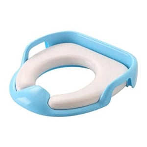 Baby Toilet Trainer Soft Seat With Handle - Sky Blue