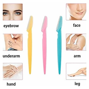 Tinkle Eyebrow Razor - Tan Pink Teal Blue