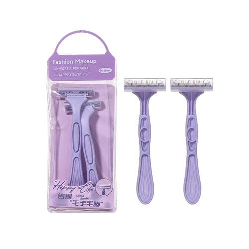 LMLTOP Fashion Makeup Comfort & Portable Razor 2pc - Purple