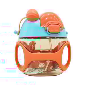 AVEAT Water Bottle With Handle & Strap For Baby (0m+) - Orange