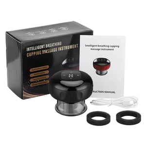 Intelligent Breathing Cupping Massage Instrument - Black