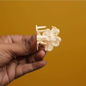 Cherry Blossom Hair Clip - Beige