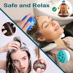 Sweet Beauty Silicone Hair Scalp Massage Brush - Yellow