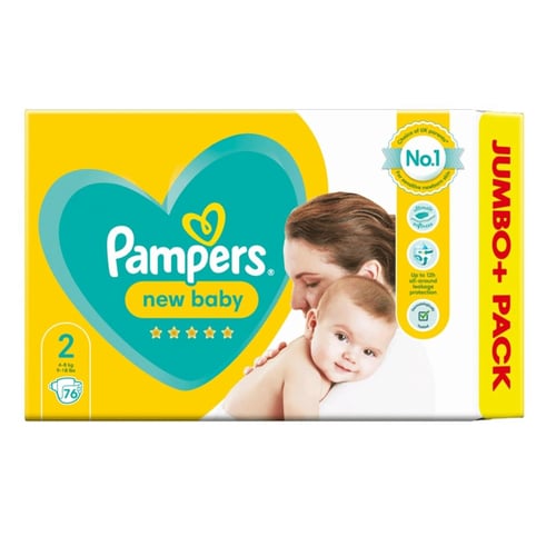Pampers New Baby Size 2 (4-8kg) 76pcs•
