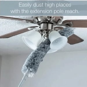 Extendable Microfiber Feather Duster - Gray