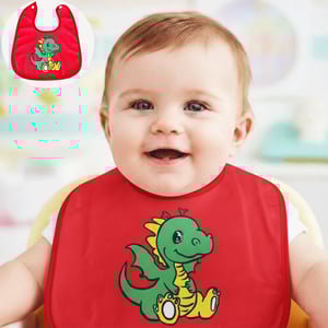 Bibs For Baby - Green Dinosaur