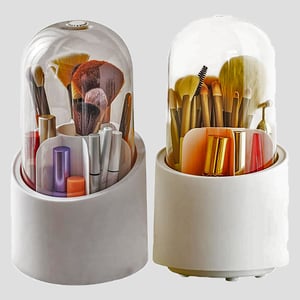 360 Rotary Cosmetic Brush Storage Bucket - Pink