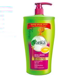 Vatika Honey & Egg Repair & Restore Shampoo for Damaged Hair 1000ml•