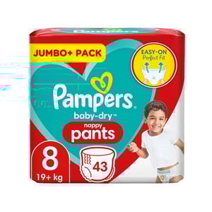 Pampers Jumbo Pack (Pant System) Size- 8 (19+kg) 43pcs•