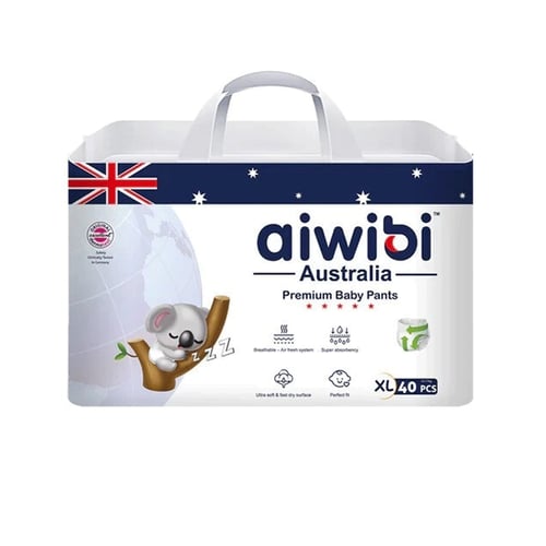 Aiwibi Australia Premium Baby Diapers XL (12-18KG) 42pcs•