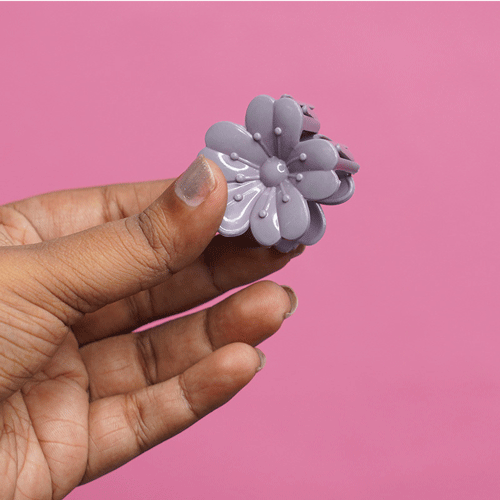 Cherry Blossom Hair Clip - Payne Gray