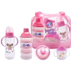 New Born Baby Feeding Set - Pink