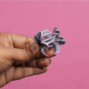 Plumeria Flower Shape Hair Clip - Purple Gray