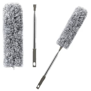 Extendable Microfiber Feather Duster - Gray
