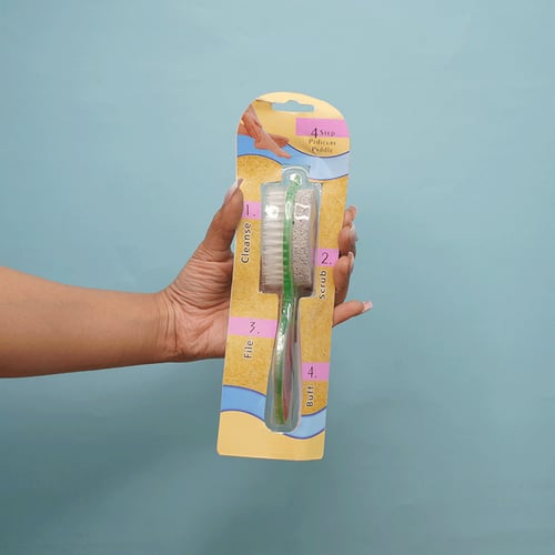 Plastic Foot File Double sided 4 in 1 Washable Foot Brush - Green