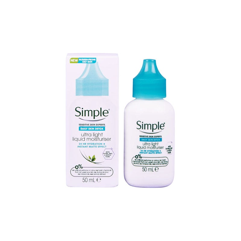 Simple Daily Skin Detox Ultra Light Liquid Moisturiser for Oily Skin 50ml