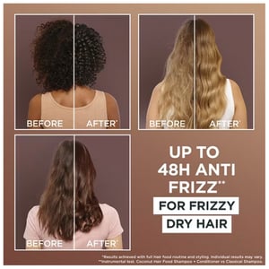 Garnier Ultimate Blends Smoothing Coconut Hair Food + Vitamins C, E, F Multi-Use Hair Mask For Frizzy Dry Hair 400ml •