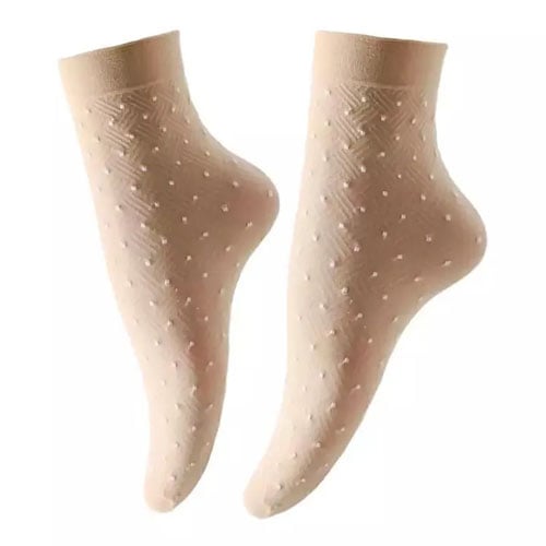 Polka Dot Patterns Socks - Beige
