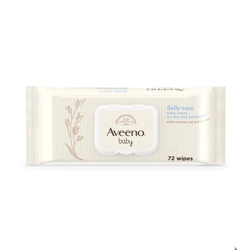 Aveeno Baby Daily Care Baby Wipes For Dry & Sensitive Skin with Natural Oat Extract + Aloe 72pc's Wipes•