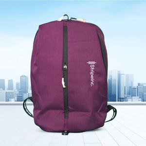 Stripelnc Exclusive Travel Backpack - Magenta With Black Border