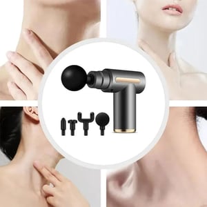 Electric Vibration Body Muscle Massager Gun - Red