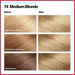 Revlon ColorSilk Beautiful 3D Hair Color - 74 Medium Blonde  •