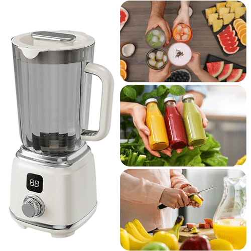 Rechargeable Citrus Juicer With Led Display - White