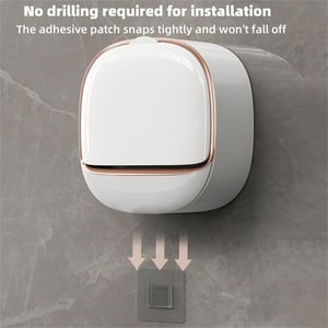 Luxury Waterproof Wall Soap Holder With Drain Tray - White