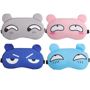 Adjustable Sleeping Eye Mask With Gel Pad - Sky Blue