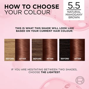 L'Oreal Paris Excellence Creme Haircolour - 5.5 Natural Mahogany Brown•