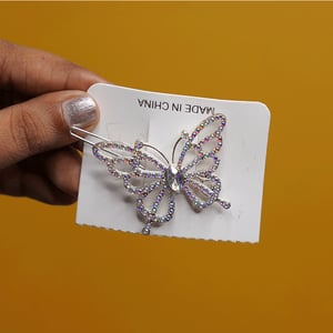 Rhinestone Butterfly Hair Clip
